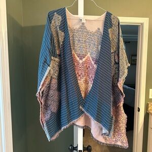 Pure Jill Embroidered Ruana.